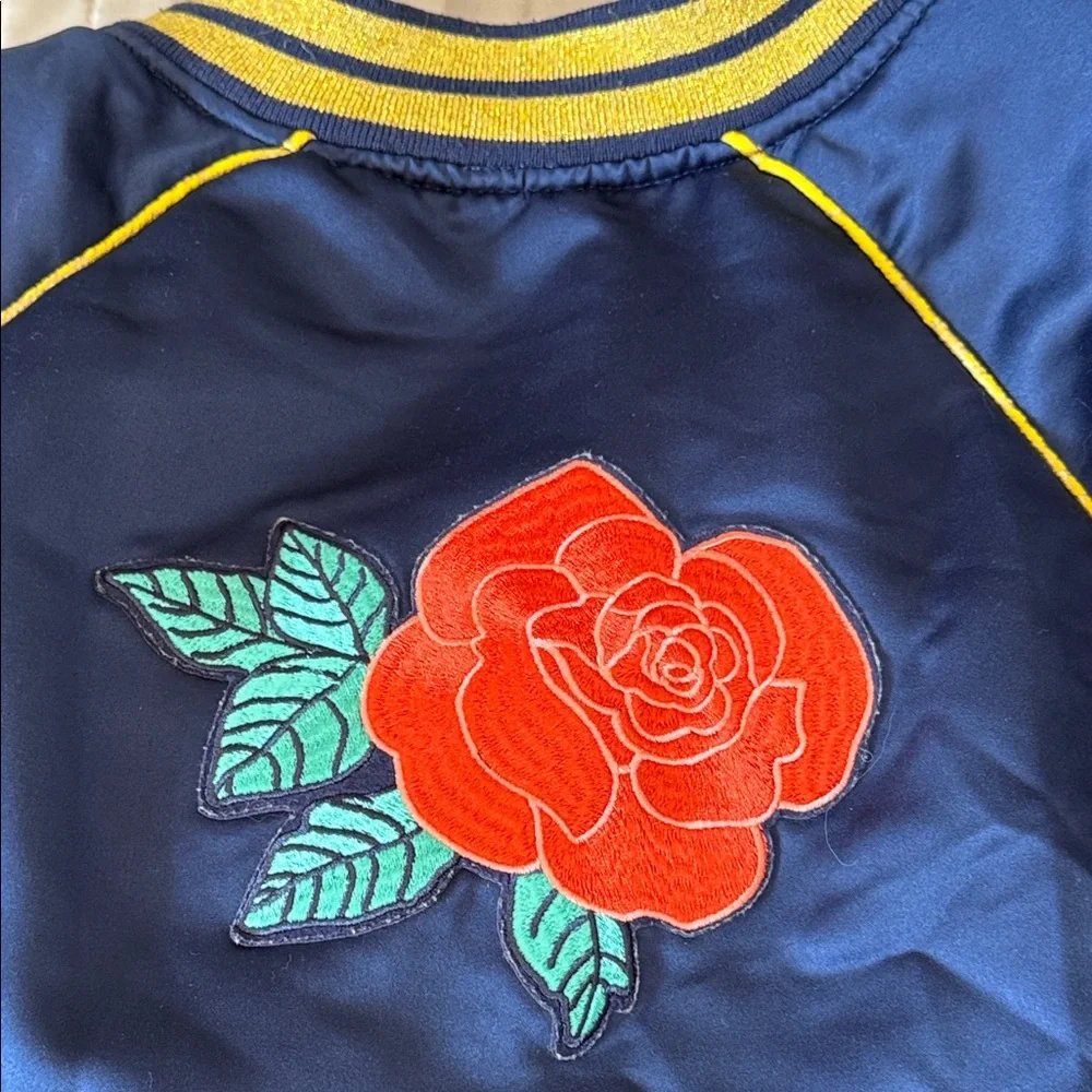Disney Belle Blue and Gold Bomber Jacket small - Picture 12 of 13